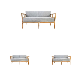 Fábrica de madera moderna Natural desgastada al aire libre sofá Seccional de teca Patio muebles de madera de teca maciza para Hotel Villa - Product Image 6