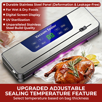 65kPa 120W 30cm 4L/min 8 Modes coupe-sac tuyau externe sec humide menage machine sous vide soudeuse emballage alimentaire