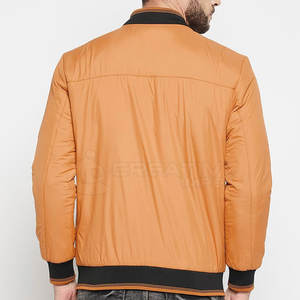 Custom Men's <b>Stand</b> Collar Zipper Windproof Bomber Jacket for Winter Breathable Casual Street Style Private Label Available - Product Image 3