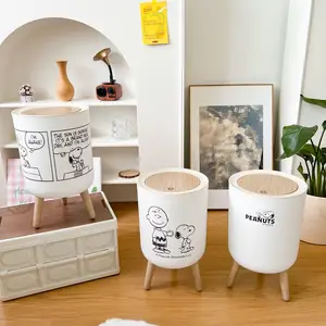 Household Toilet Trash Can Bathroom Trash Can Narrow Slim Plastic Garbage Trash Cans rubbish Bins Selling Modern Storage Bucket