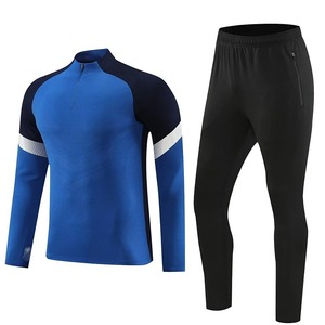 Survêtement de sport pour enfants et hommes, survêtement de football, haut à manches longues avec fermeture éclair, pantalon, automne/hiver, grande taille pour enfants - Product Image 1