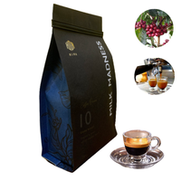 Granos de café tostados de Vietnam, Hiva's coffee 100% Pure Robusta, 0,25 kg, fuerte, de cuerpo entero, acepta café fresco OEM