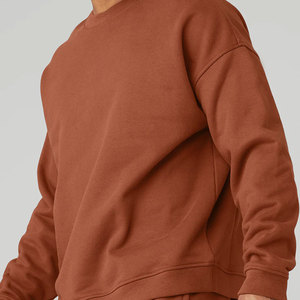 100% Cotton Fleece Long Sleeve Crew Sweatshirt for Men Fashionable Loose Fit Sweatshirt - Product Image 4