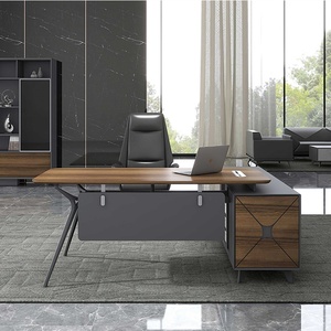 Escritorio Ejecutivo de Diseño Moderno y Lujoso, Hecho a Mano con Paneles de Madera, Muebles de Oficina Comerciales, Fácil Montaje, Alta Calidad - Product Image 3