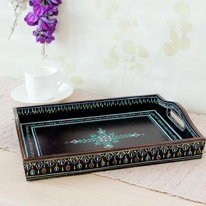 Bandeja de Servicio de Diseño con Recubrimiento de Esmalte de Madera MDF, Bandeja de Mesa de Alta Calidad para Hoteles y Restaurantes - Product Image 5