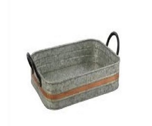 Bandeja de servicio de jardín al mejor precio con mango de metal Bandeja de comedor simple única Proveedor de metal galvanizado - Product Image 1