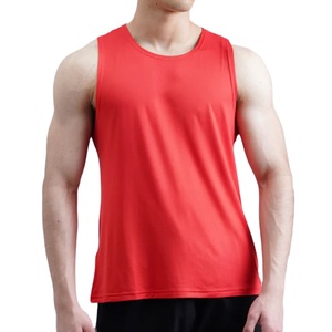 เสื้อกล้ามถักทรงเข้ารูปสไตล์วินเทจสำหรับออกกำลังกาย ผลิตจากผ้าสแปนเด็กซ์และโพลีเอสเตอร์ แห้งเร็ว สีพื้น เสื้อผ้าผู้ชายสำหรับออกกำลังกาย ขายส่ง - Product Image 4