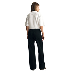 Jeans décontractés à jambes larges pour femmes en gros, respirants, taille mi-haute, coupe régulière, denim de qualité supérieure, fabrication OEM ODM, directement de l'usine - Product Image 3