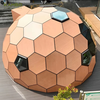 Dôme géodésique de luxe en verre de 6 m du fabricant chinois, tente de glamping, maison-bulle extérieure étanche pour complexe/villa