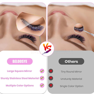 Revêtement de miroir de cils en acier inoxydable durable de haute qualité miroir d'extension de vue parfaite pour le miroir de maquillage privé de beauté - Product Image 5
