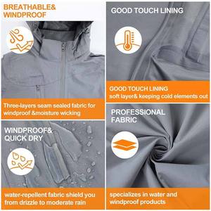 Chaqueta de esquí impermeable XL para hombre, chaquetas de snowboard para exteriores con capucha, tejido ligero, decorado con bolsillo, temporada de invierno - Product Image 5