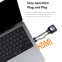 Kit de presentación y uso compartido de pantalla inalámbrica 4K con solución BYOD de Dongle Plug and Play para salas de reuniones de oficina, 1/2 "y 1/2"