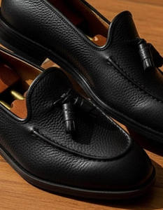 Zapatos de Verano para Hombre, Zapatillas Tejidas, Moda Casual, Transpirables, de Piel Vacuna, Mocasines Formales de Negocios, Hechos a Mano - Product Image 4