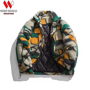 Chaqueta de Forro Polar Sherpa de Diseño Personalizado, Estilo Universitario, Cuello en V, Cálida y Acogedora, Ropa de Abrigo Unisex para Invierno - Product Image 5