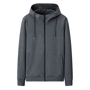 Sweat-shirts surdimensionnés du fabricant avec fermeture éclair pour hommes, sweatshirts à capuche 100% coton grande taille avec fermeture éclair pour l'hiver - Product Image 1