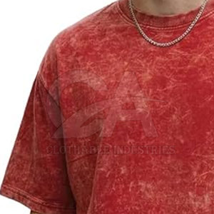 T-shirt Homme Oversize en Coton Épais Délavé Style Rétro Décontracté - Product Image 5