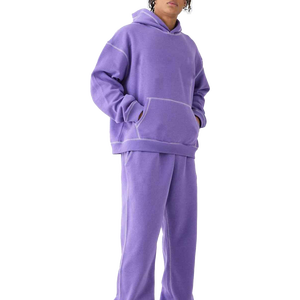 Survêtement d'hiver pour homme à capuche, uni, de haute qualité, taille personnalisée, doublure polaire, 100 % coton, respirant, durable, fabriqué au Pakistan - Product Image 1