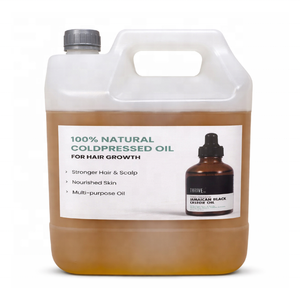 Huile de ricin noire pure, naturelle, biologique et nourrissante, de couleur jaune, à structure épaisse, pressée à froid, emballage export, pour les cils - Product Image 1