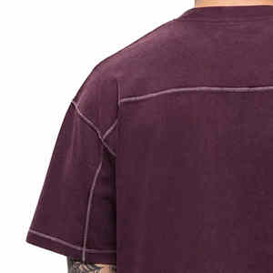 100% algodón ácido lavado hombres camiseta más vendidos hombres 250gsm peso pesado diseño personalizable de gran tamaño Fit hombres Vintage camisetas - Product Image 6