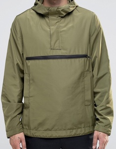 Veste coupe-vent d'hiver pour homme personnalisable, en spandex/polyester, toile, coupe haute rue, couture de panneaux, demi-zip, à capuche - Product Image 5