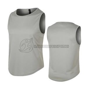 Camiseta sin mangas deportiva de secado rápido para hombre, talla XL, transpirable, sin mangas, para Fitness, gimnasio, entrenamiento muscular, Camiseta deportiva, estampado liso - Product Image 3
