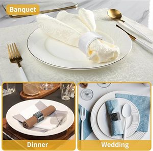 Marble Napkin Ring for Kitchen Dining Wedding and Christmas Holidays Metal and <b>Crystal</b> <b>Top</b> Decor for Special Occasions - Product Image 4