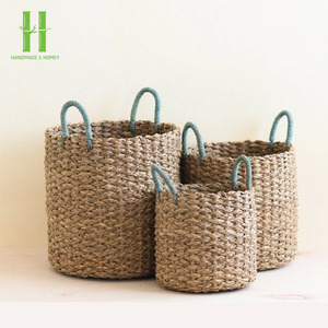 Hot Seller Animal Seagrass Panier De Rangement Décoratif À La Maison Décorations De Noël Cadeaux Paniers À Linge En Osier Boîte De Rangement Bin OEM - Product Image 4