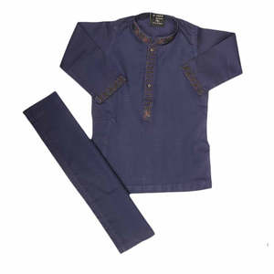 Traje Shalwar Bordado para Niños - Morado - Product Image 1