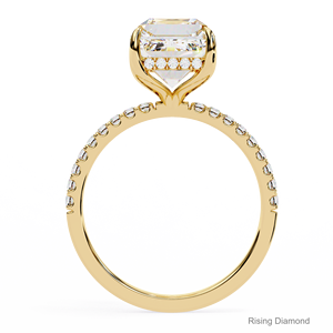 แหวนหมั้นเพชรที่โตขึ้นในห้องแล็ปขนาด5.0กะรัตสีเหลืองทอง CVD แหวนเพชร CVD ที่ซ่อนอยู่ของขวัญครบรอบสำหรับเธอ - Product Image 4