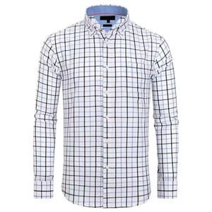 Venta al por mayor camisas de vestir de manga larga para los hombres de ajuste regular Camisa de algodón de los hombres - Product Image 1