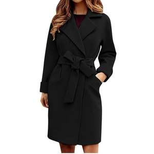Manteau long en laine pour femme, coupe slim, surdimensionné, doublure en soie, haute qualité, respirant, écologique, anti-froissement, personnalisable, 2024 - Product Image 1