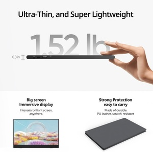 <span class=keywords><strong>จ</strong></span>อภาพพกพาขนาด 15.6 นิ้ว, <span class=keywords><strong>จ</strong></span>อภาพภายนอกที่สองความละเอียด 1080P สำหรับแล็ปท็อป, โทรศัพท์มือถือ, PS, Xbox, <span class=keywords><strong>จ</strong></span>อแสดงผลสำหรับเล่นเกมแบบบางเฉียบ/ฝาครอบอั<span class=keywords><strong>จ</strong></span>ฉริยะ - Product Image 6