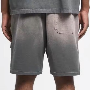 Pantalones cortos Hip Hop Unisex de gran tamaño diseño Vintage lavado ácido pantalones cortos para hombres algodón orgánico ropa de calle pantalones cortos disponibles en Pakistán - Product Image 4