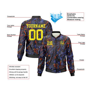 Chaqueta universitaria personalizada Street Legend, ropa urbana con cuello levantado y decoración de bordado frontal, modelo 2017 - Product Image 2