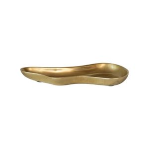 Decorative brass serving trays with floral <strong>etching</strong> for high end tea service or snack display on tables or countertops - Product Image 3