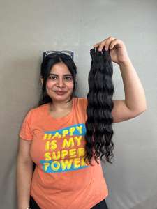 Extensions de cheveux ondulés bruts indiens divers corps vagues crépues droites profondes 20-24 pouces Extensions de cheveux humains à fermeture - Product Image 3