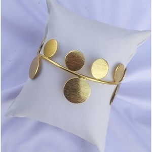 SOUMYA CREATIONS Brazalete de Latón Chapado en Oro, Minimalista, Ajustable, Apilable, Joyería Delicada, Geométrica, Estilo Bohemia - Product Image 4