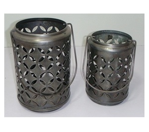 Vintage Metal Lattice <b>Lantern</b> <b>Candle</b> Holder with Handle Decorative Iron Votive Tealight Holder for Wedding Centerpiece ForGarden - Product Image 3