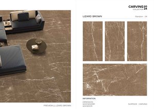 Orienta Bianco, nuevo diseño, acabado tallado, azulejos de porcelana esmaltada, tamaño 600x1200mm, colección de azulejos de suelo, aspecto de mármol 2025 - Product Image 5