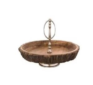 Nouveau support de gâteau en bois et métal à 2 niveaux décoration de table de mariage pour la maison hôtels et restaurants avec taille et logo personnalisés - Product Image 3