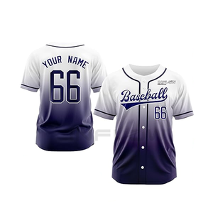 Maillot de baseball de sublimation de haute qualité en tissu polyester avec différents noms d'enfants et numéros de noms d'équipe - Product Image 4