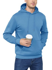 Sudaderas sueltas de lana para parejas, sudaderas forradas, jersey de entrenamiento atlético informal con bolsillo, Sudadera con capucha en blanco de alta calidad - Product Image 4