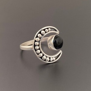 Bague parfaite en argent Sterling 925 naturel noir Onyx pierre précieuse bague à la main bijoux en argent Sterling 925 timbre bague bijoux - Product Image 3