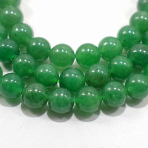 Cuentas de piedra de Aventurina verde redonda de calidad superior, piedra preciosa lisa de 8mm para pulseras DIY - Product Image 1