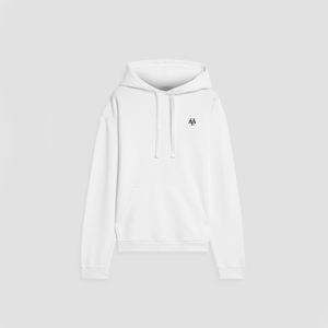 Sweat à capuche blanc éclatant avec logo minimaliste Pull unisexe pour un confort décontracté Style Streetwear et un attrait de la mode au quotidien - Product Image 1