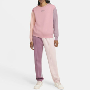 Logo personnalisé vêtements de sport prix de gros polaire couleur bloc survêtement ensembles respirant deux pièces respirant survêtement pour les femmes 2026 - Product Image 1