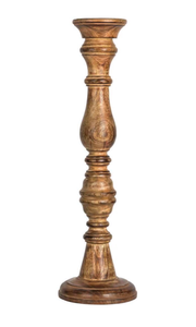 Portavelas de madera de mango rústico moderno, portavelas minimalista elegante para Navidad, Pascua, bodas y granja - Product Image 3