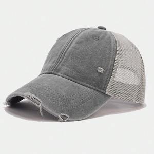 Gorra de béisbol deportiva de gamuza de 5 paneles con logotipo bordado personalizado Gorra de béisbol de algodón de dos tonos - Product Image 5