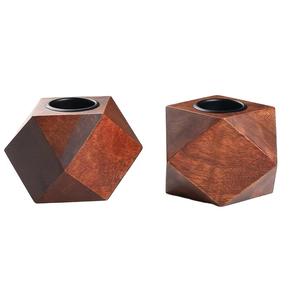 Premium Home Accessories Wooden Decorative <b>Tealight</b> <b>Holder</b> Handmade Best Wooden Candle <b>Holder</b> With Polished Wooden Geometric - Product Image 1
