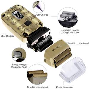 Rasoir électrique rotatif étanche IPX7 pour homme, tondeuse à barbe et cheveux sans fil avec fonction lavable - Product Image 5